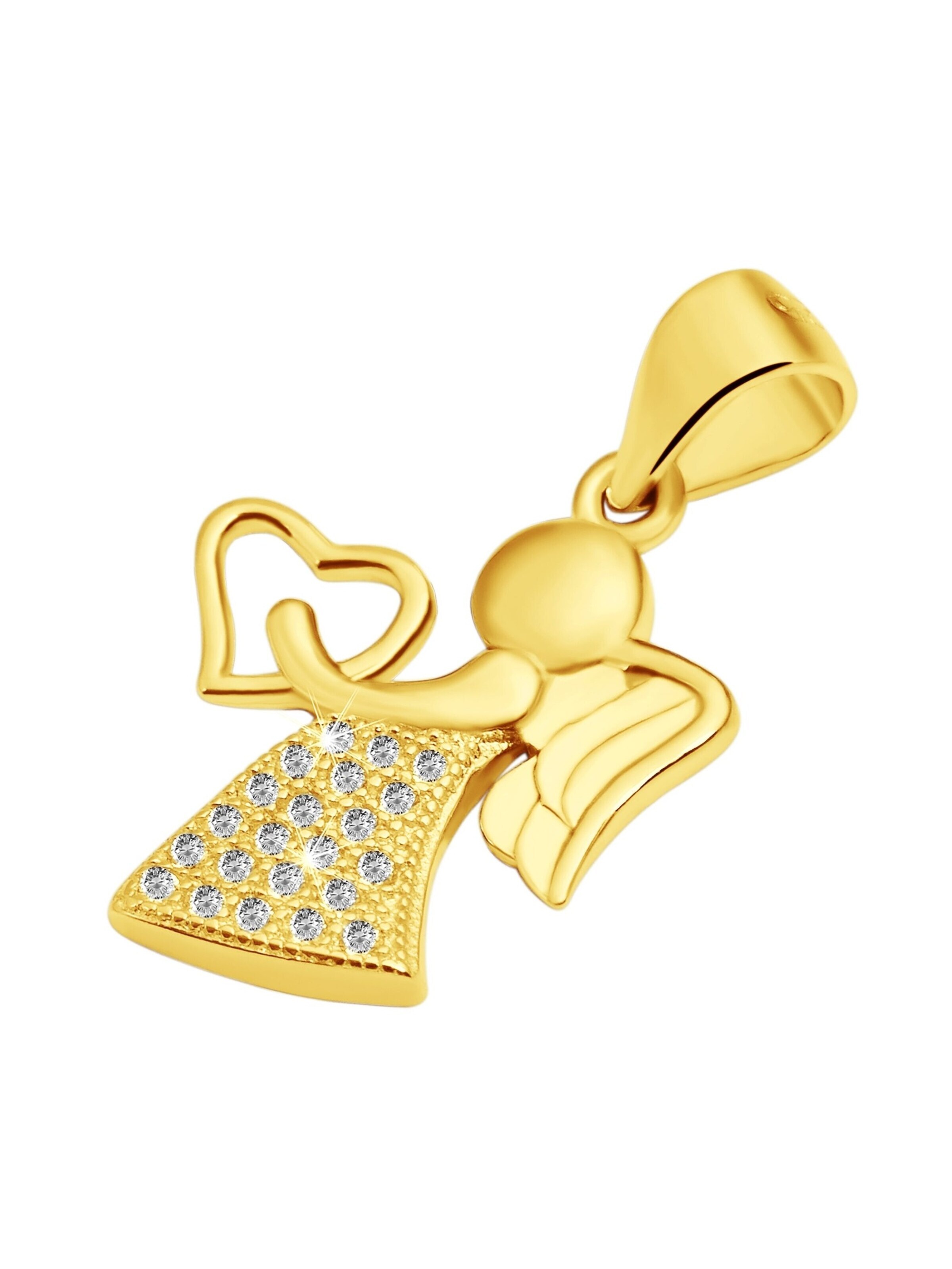 Akzent Anhänger 'Angie, 925 Sterlingsilber, langlebig'‌‌‌‌‌‌‌ in Gold