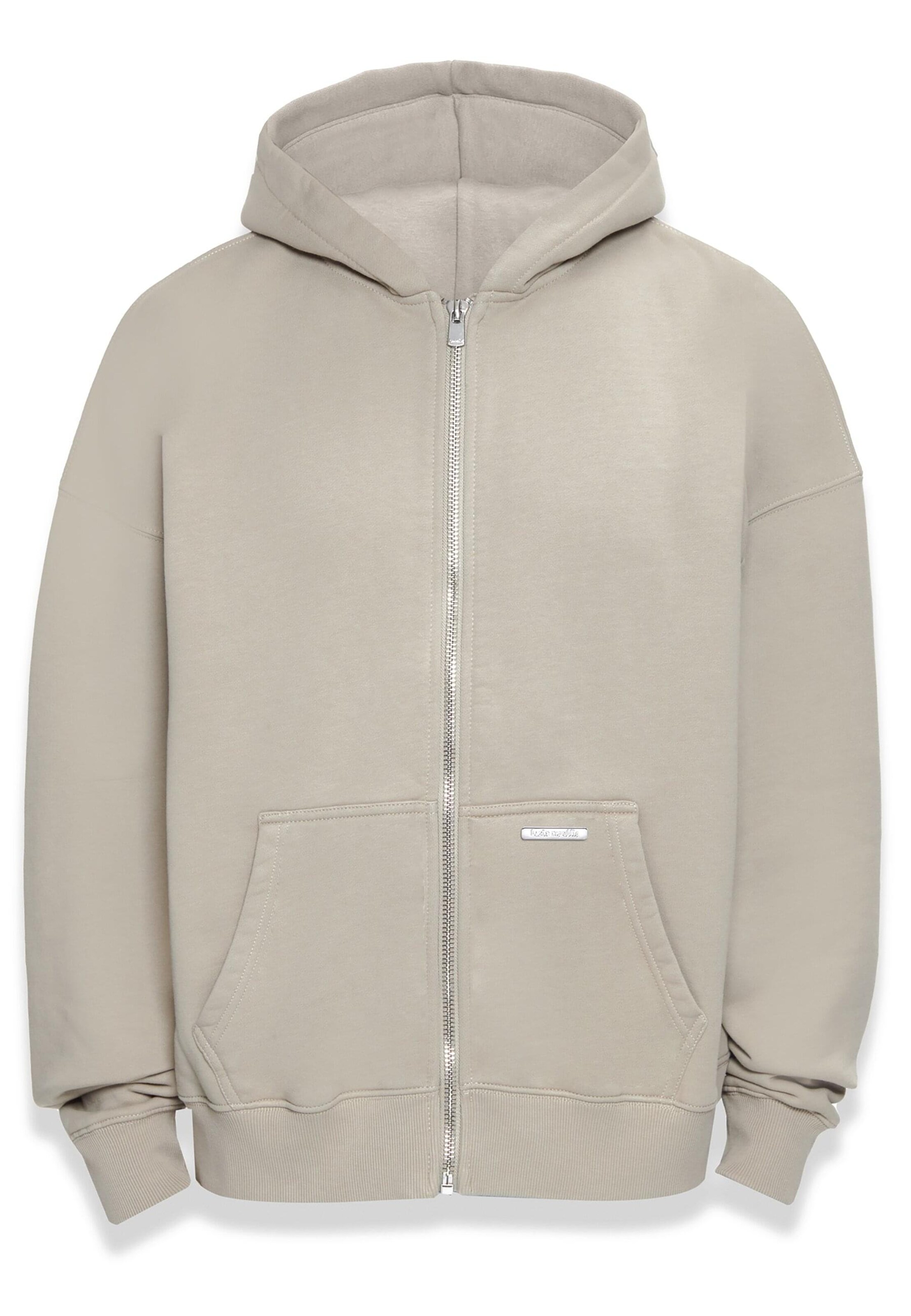 Dropsize Sweatjacke 'Bazix Republiq' in Grau: Vorderseite
