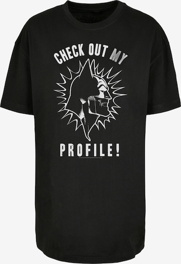 F4NT4STIC T-Shirt 'Batman Check out my Profile' in schwarz / weiß, Produktansicht
