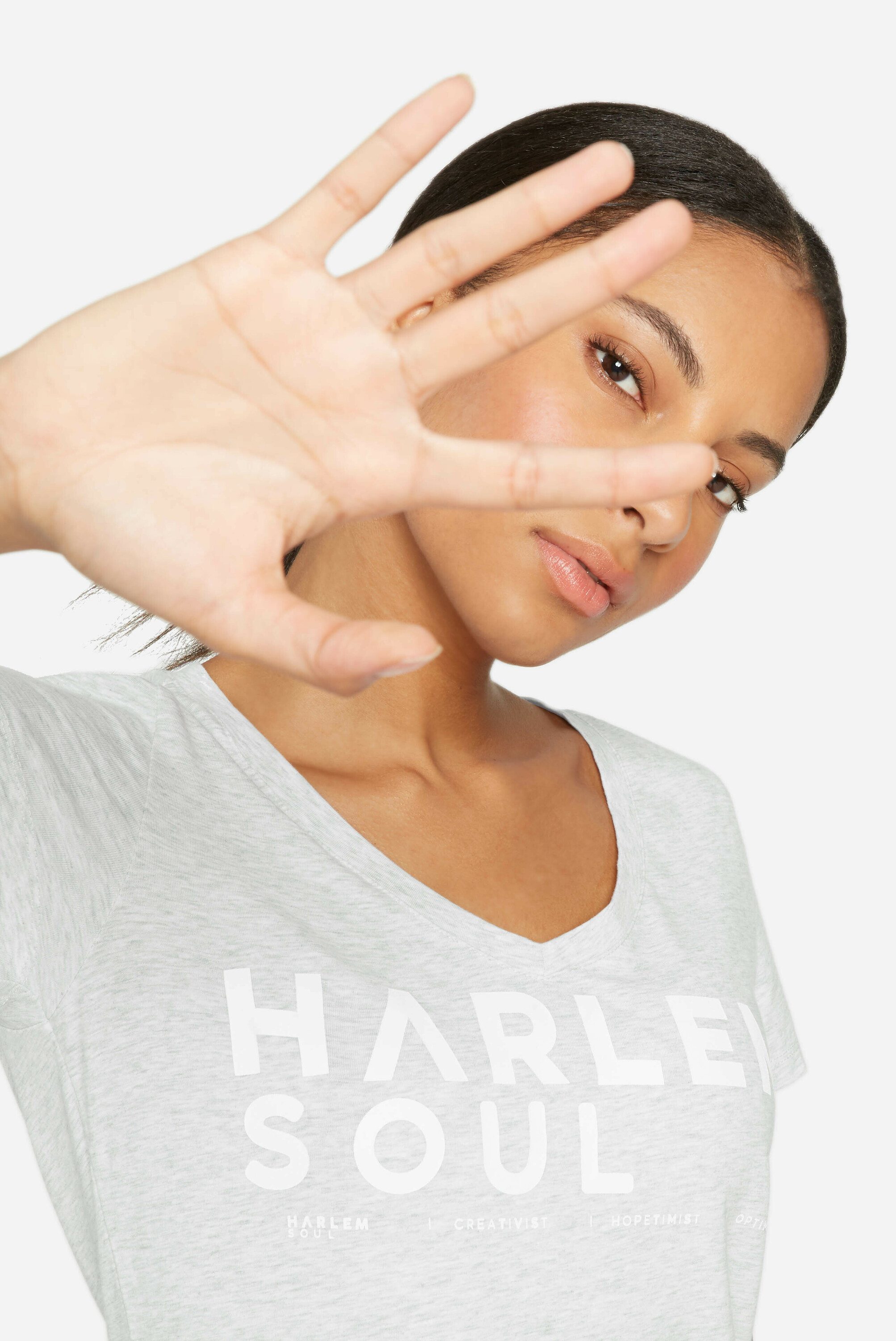 Harlem Soul MARY-LAND T-Shirt in Weiß 