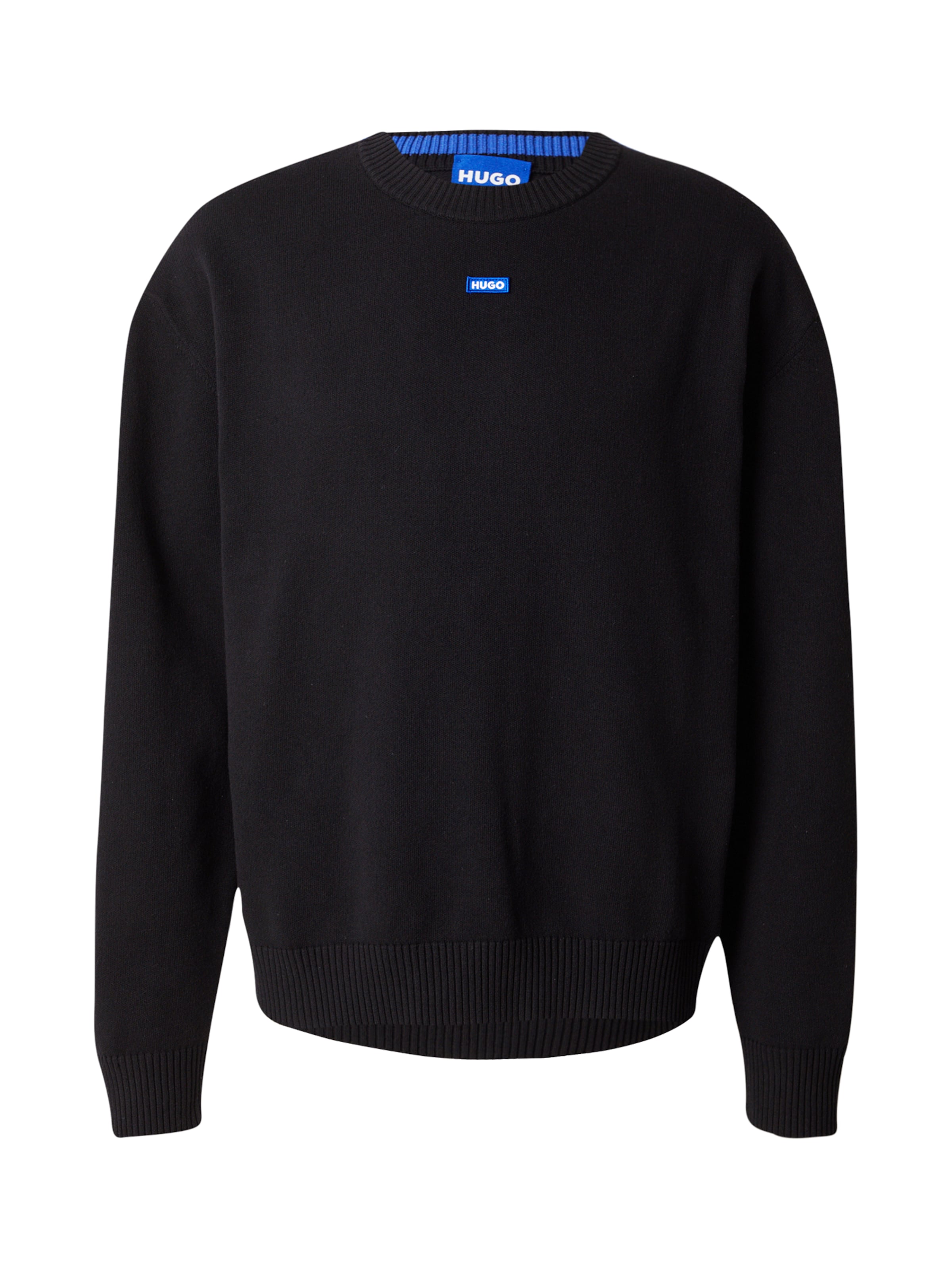 HUGO Sweater 'San Casey-CP' in Black: front