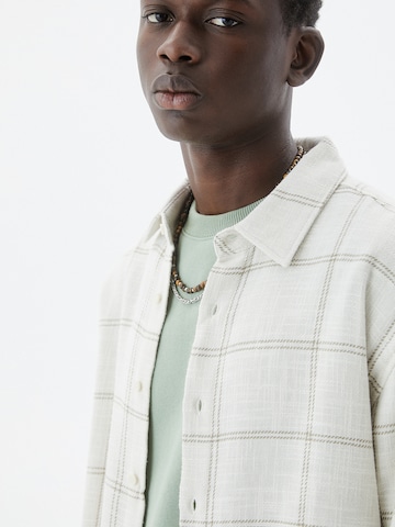 Pull&Bear Comfort fit Button Up Shirt in White