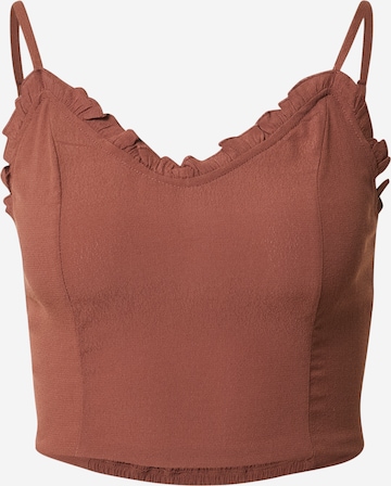 ABOUT YOU Top 'Fina' in Brown: front