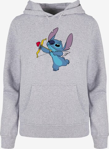 ABSOLUTE CULT Sweatshirt 'Stitch - Cupid Valentines' in Grau: predná strana