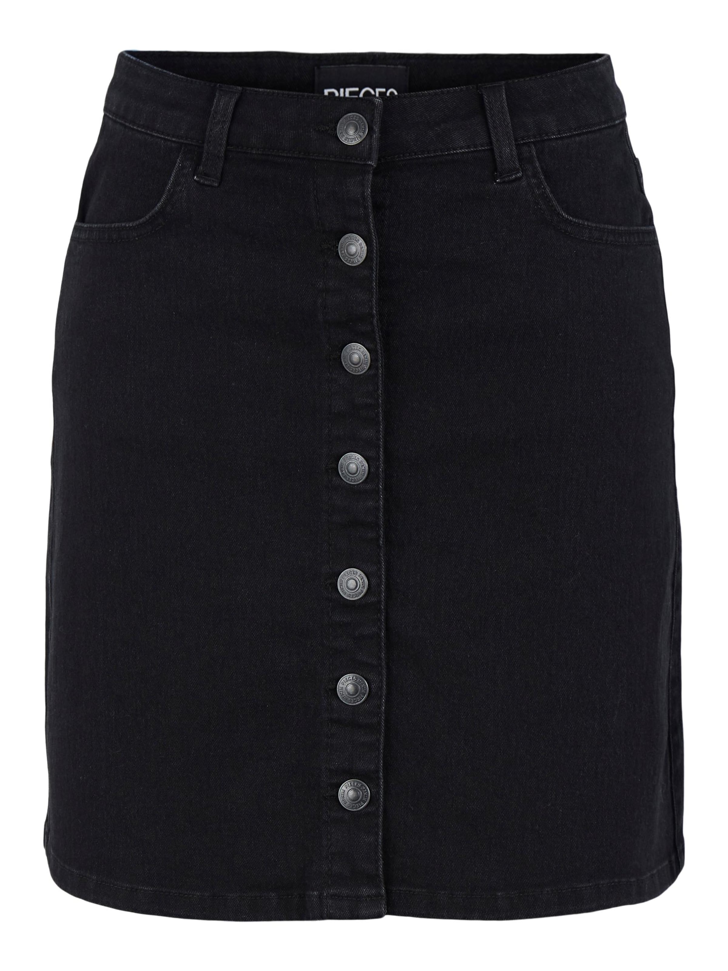 PIECES - Falda 'Peggy' en negro: frente