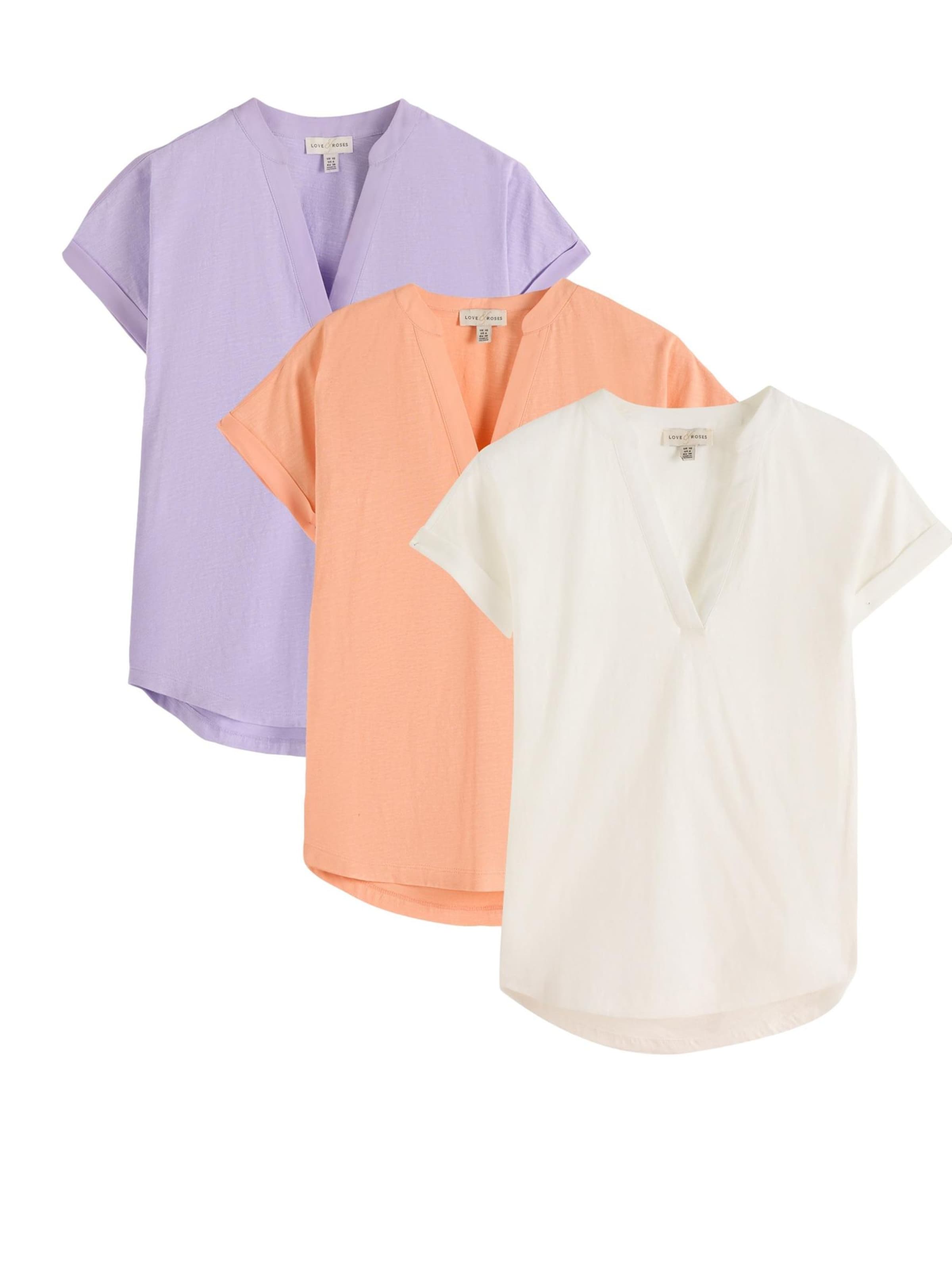 T-shirt love & roses en mélange de couleurs : devant