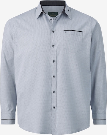 Charles Colby Comfort fit Button Up Shirt ' Duke Riffith ' in Blue: front