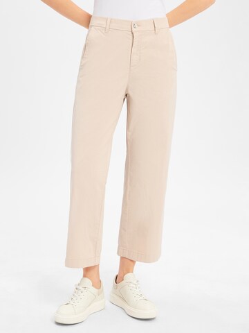 MAC Flared Pleat-front trousers in Beige: front