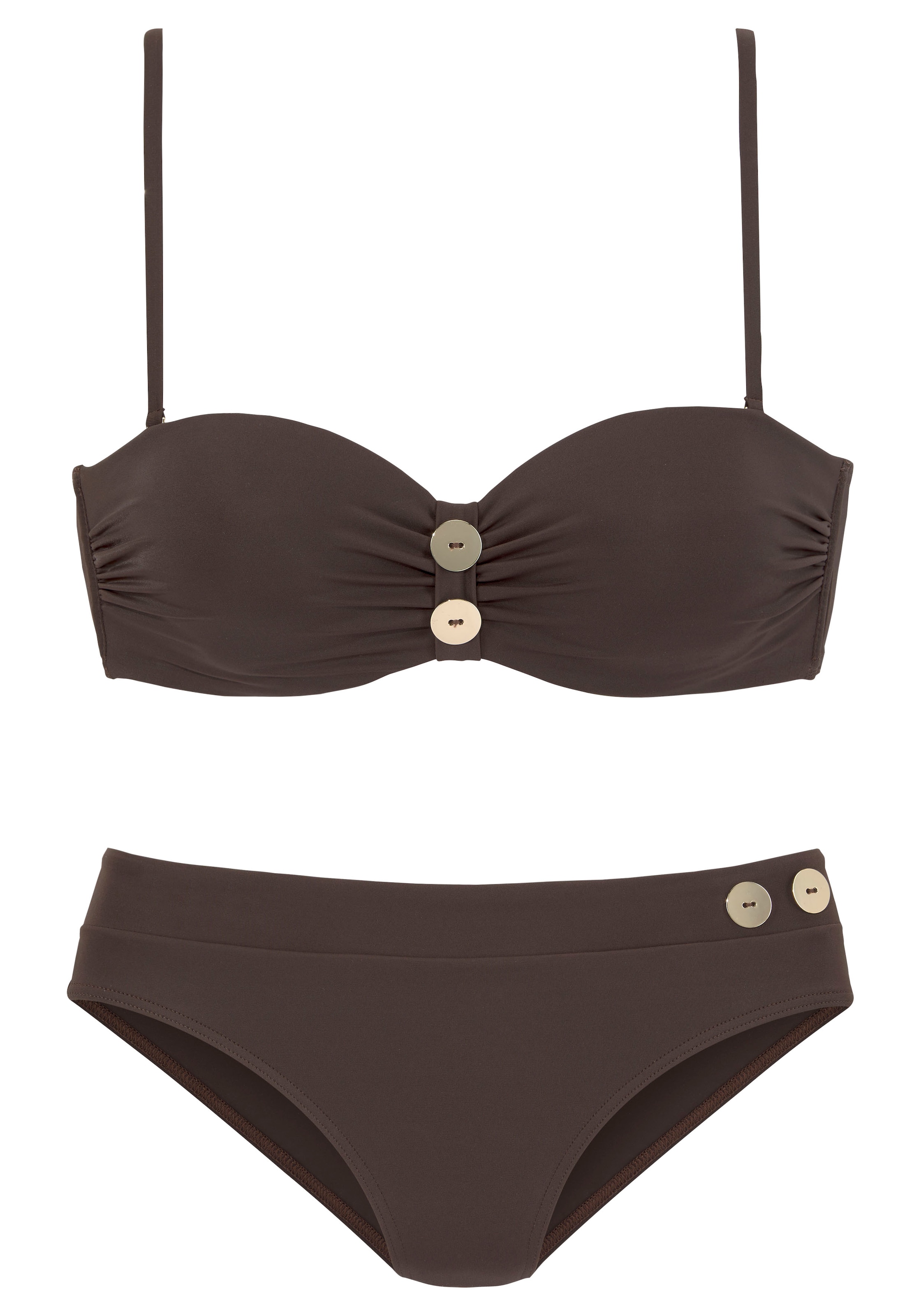 VIVANCE Balconette Bikini in Brown: front