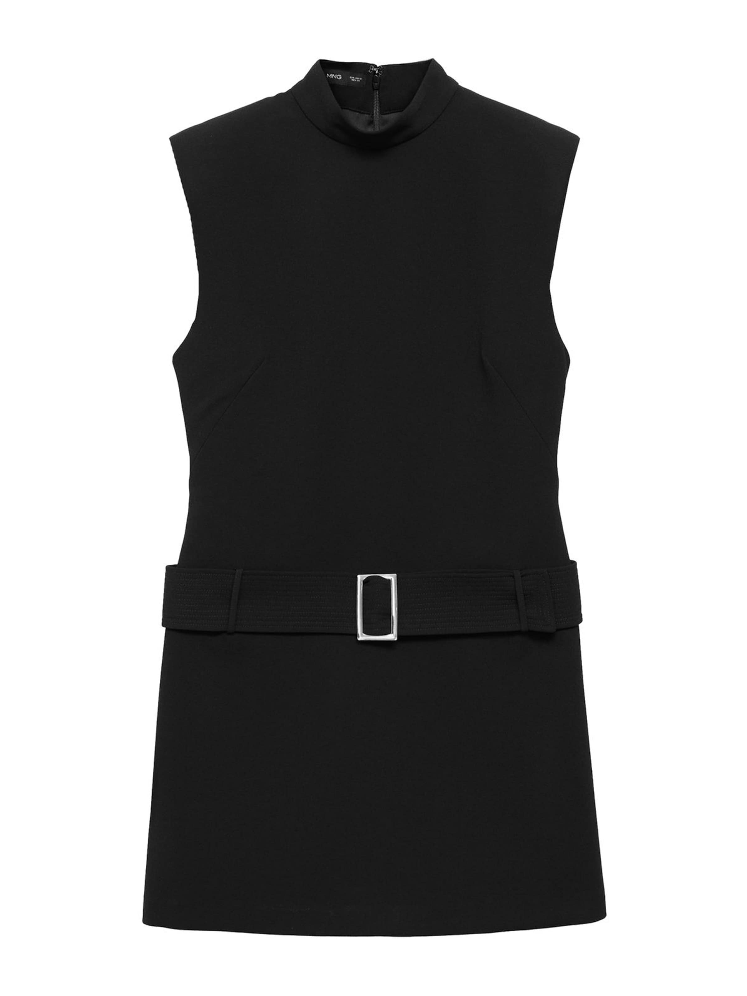 MANGO Šaty 'Pek' - Čierna: predná strana