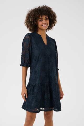 Robe '' CULTURE en bleu : devant