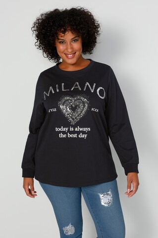 MIAMODA Sweatshirt in Zwart: voorkant
