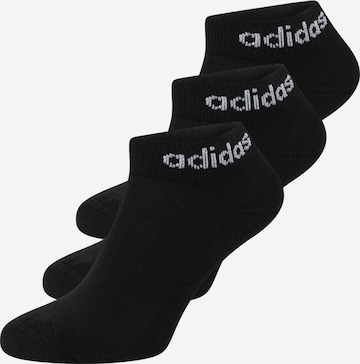 ADIDAS SPORTSWEAR Sportovní ponožky 'Linear  Cushioned ' – černá: přední strana