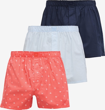 Boxer trumpikės iš Calvin Klein Underwear, spalva – tamsiai mėlyna / pastelinė mėlyna / koralų splava / balta, Prekių apžvalga