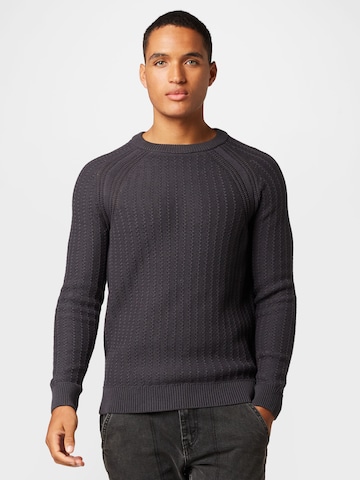 TOM TAILOR DENIM Sweater in Grey: front