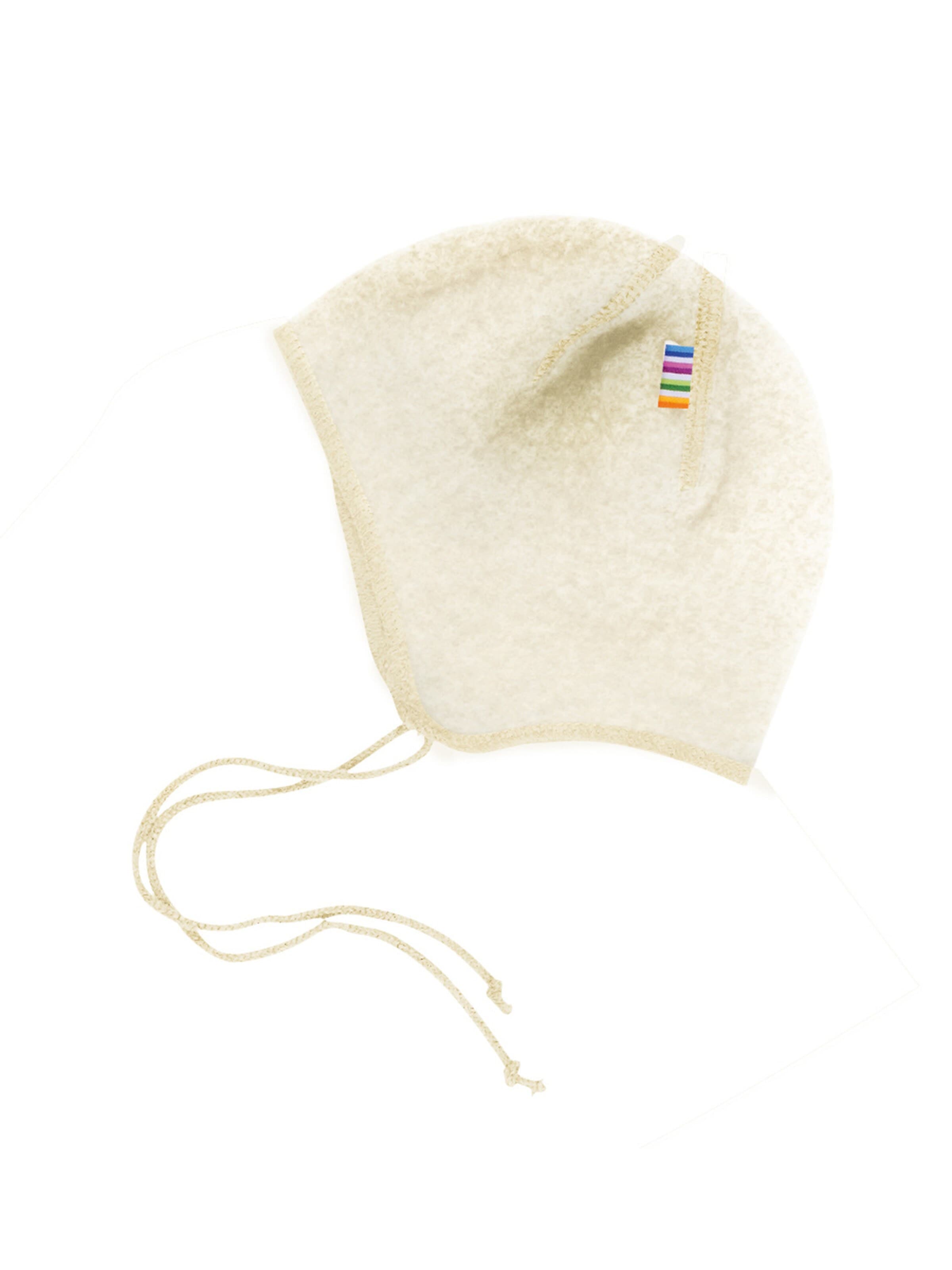 JOHA Beanie 'Wintermütze Merino-Wolle' in White: front