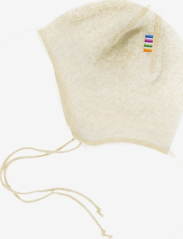 JOHA Beanie 'Wintermütze Merino-Wolle' in White: front