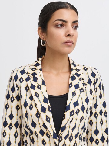 ICHI - Blazer ' IHKATE PRINT ' en beige