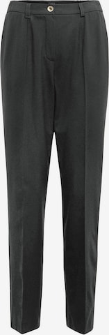 Goldner Regular Pleat-Front Pants in Grey: front