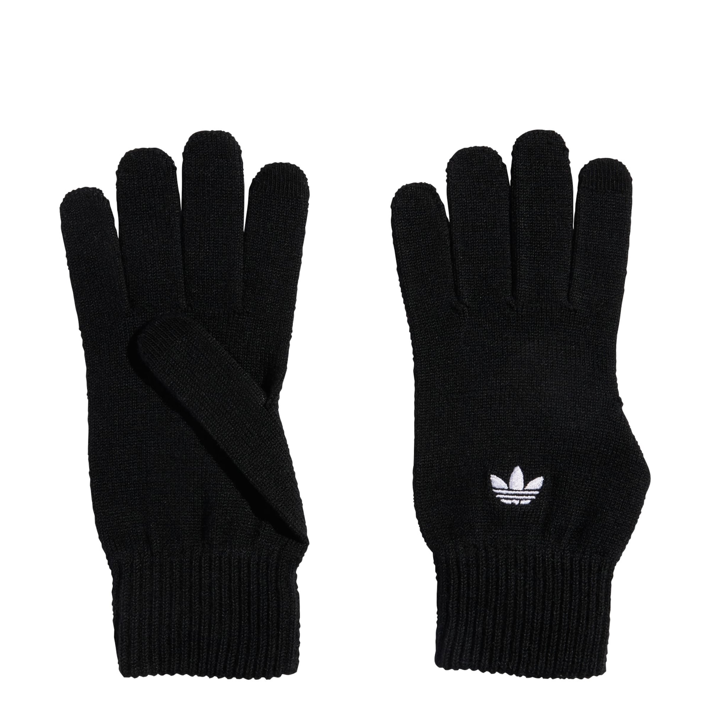 Gants 'Adicolor' ADIDAS ORIGINALS en noir : devant