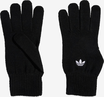 ADIDAS ORIGINALS - Luvas com dedos 'Adicolor' em preto: frente