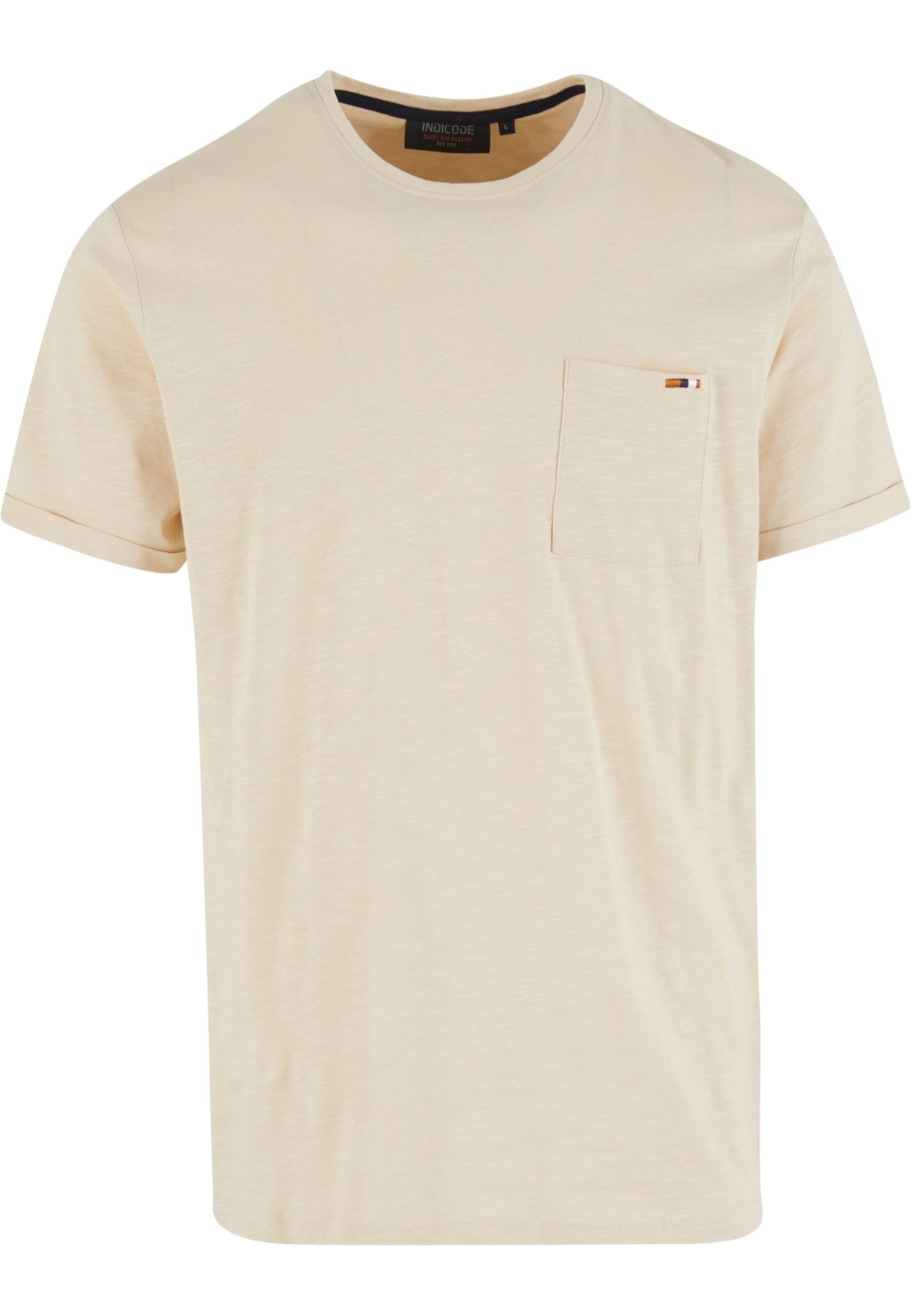 INDICODE JEANS - Camisa 'Andorra' em bege: frente