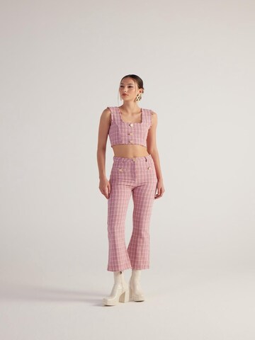 HOLLY LOLLY Flared Hose in Pink