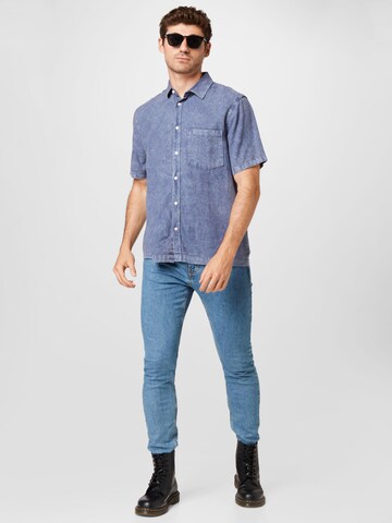 WEEKDAY Regular Fit Hemd 'Randy' in Blau