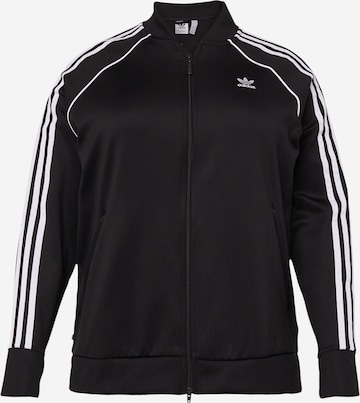 ADIDAS ORIGINALS Zip-Up Hoodie 'Adicolor Classics' in Black: front