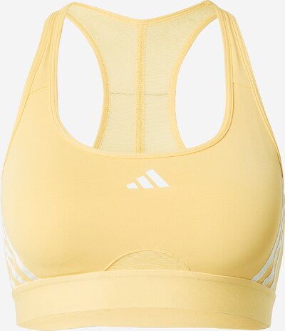 ADIDAS PERFORMANCE Sports bra 'Powerreact' in Yellow / White, Item view