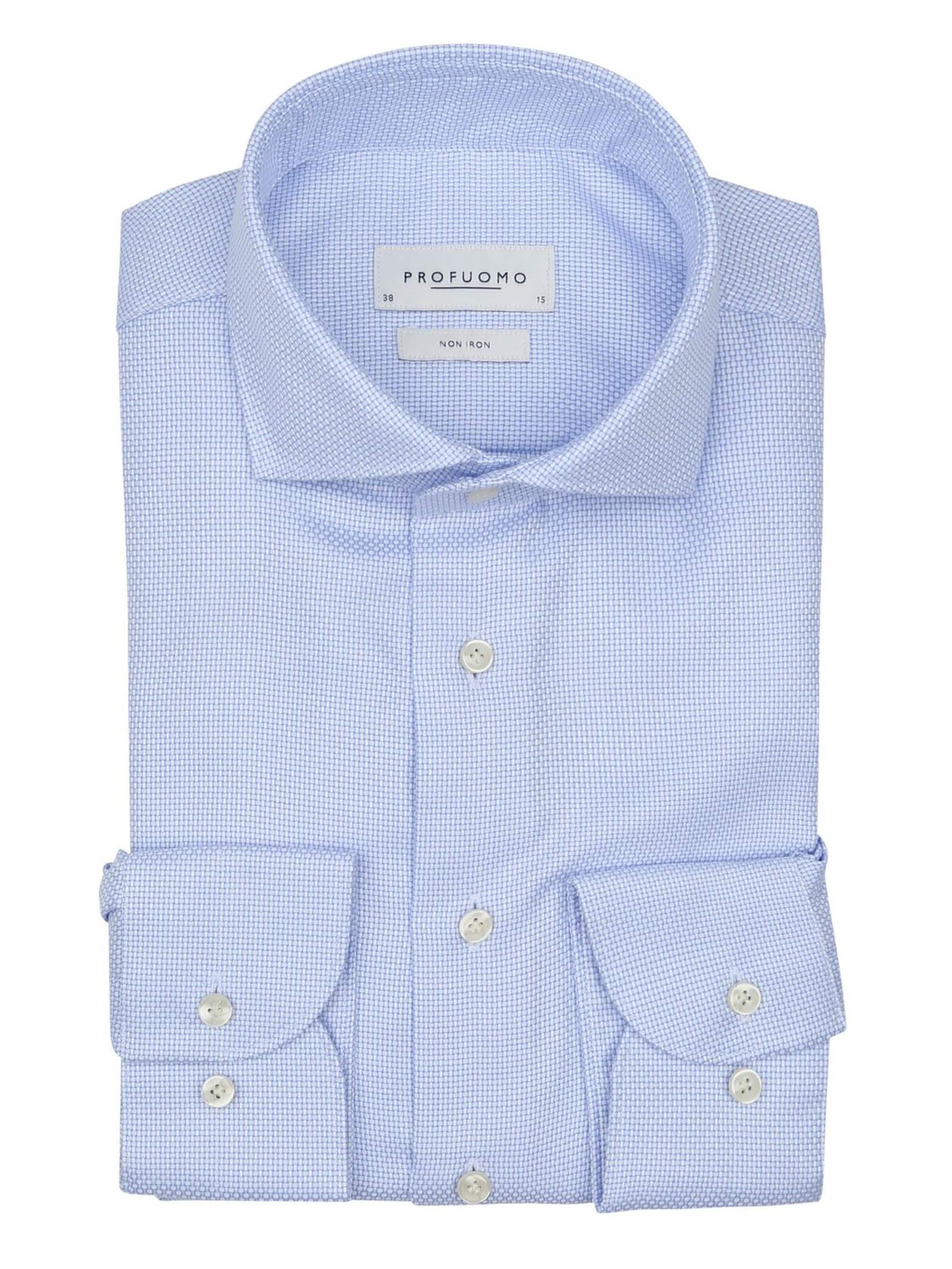 Profuomo Button Up Shirt in Blue: front