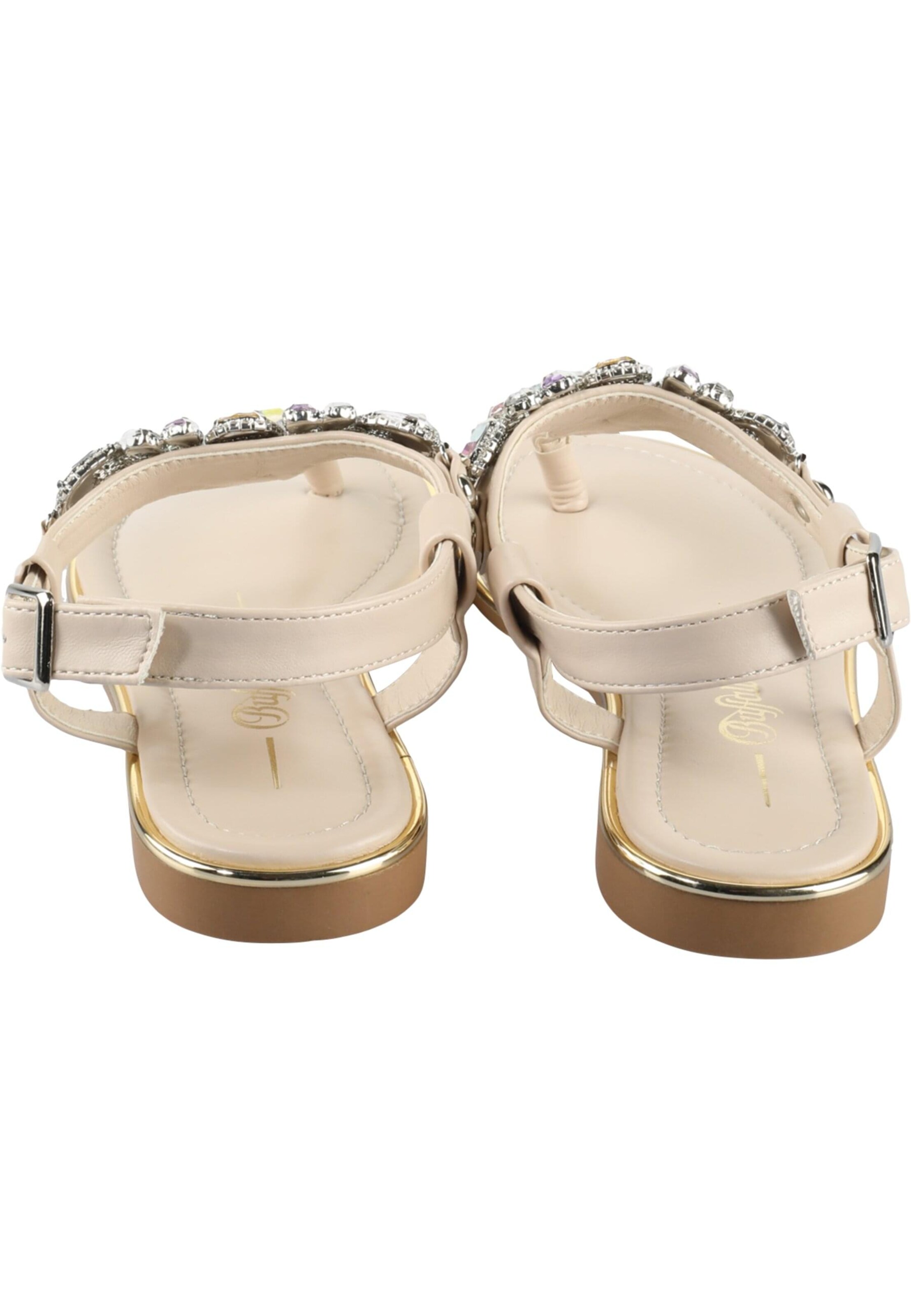 BUFFALO Σαγιονάρες διχαλωτές 'Kira' σε μπεζ