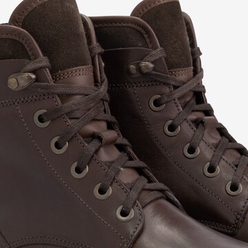 Travelin Lace-Up Boots 'Langesund' in Brown