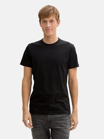 TOM TAILOR Shirt in Zwart: voorkant