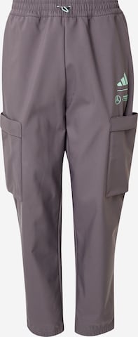 ADIDAS PERFORMANCE Tapered Workout Pants 'Mercedes - AMG Petronas Formula One Team' in Grey: front
