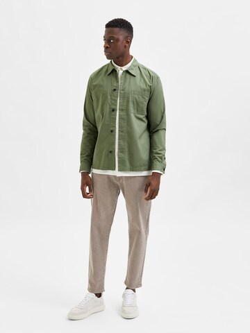SELECTED HOMME Regular fit Button Up Shirt 'Luka' in Green