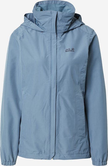 JACK WOLFSKIN Outdoor jakna 'STORMY POINT' u sivkasto plava, Pregled proizvoda