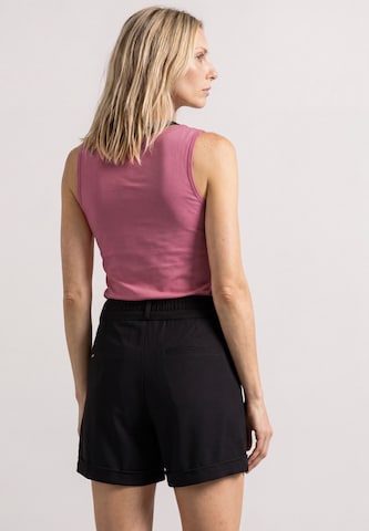 STREET ONE Basic Top mit Rundhals aus Jersey in Pink