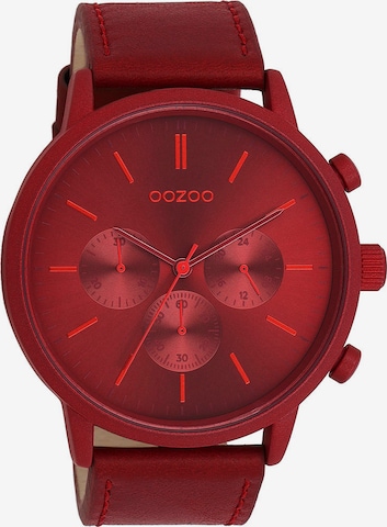 OOZOO Analog Watch in Red: front