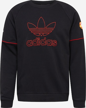 Bluză de molton de la ADIDAS ORIGINALS pe negru: față