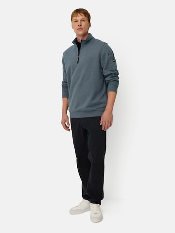 CAMEL ACTIVE Sweatshirt mit Troyerkragen in Blau