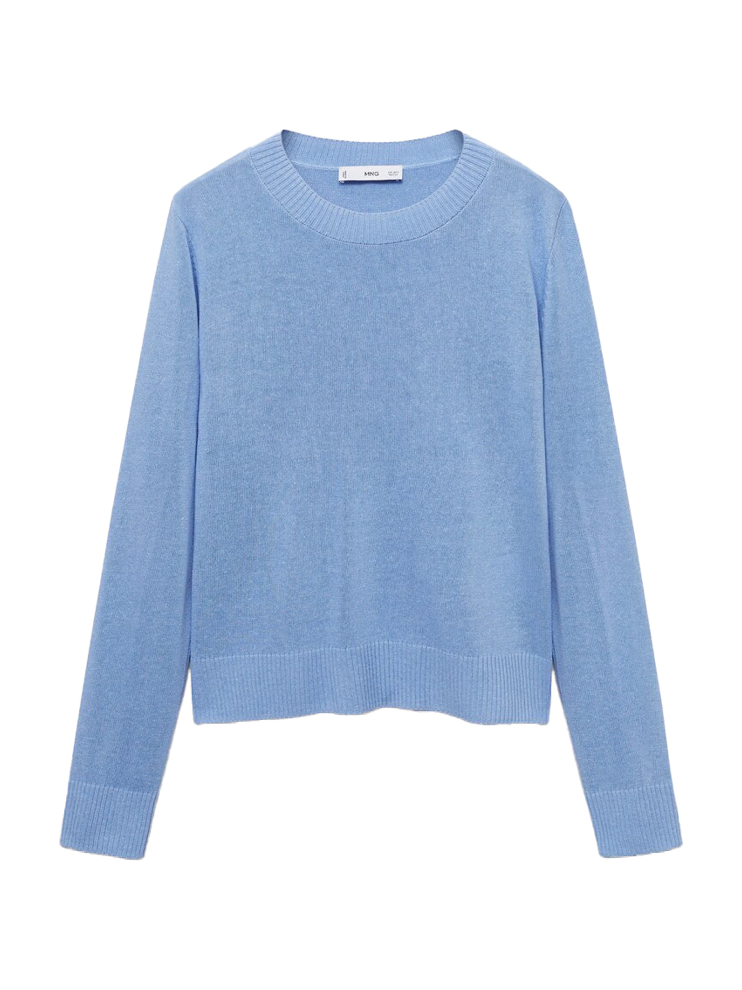 MANGO Pullover 'TULIPON' in Blau: Vorderseite