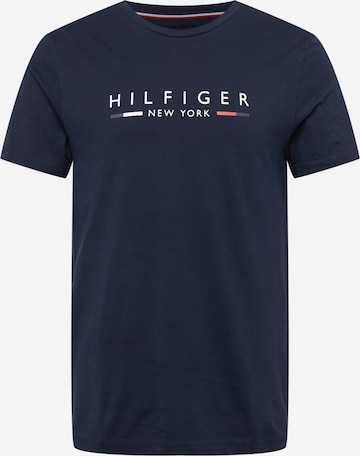 TOMMY HILFIGER Majica 'New York' | modra barva: sprednja stran