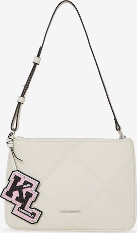 Karl Lagerfeld - Bolso de mano 'Ikonik' en blanco: frente