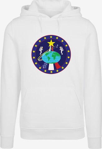 F4NT4STIC Sweatshirt 'NASA Classic Globe Astronauts' in Wit: voorkant