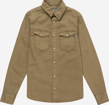 Jack & Jones Junior Риза 'SHERIDAN' в зелено: отпред