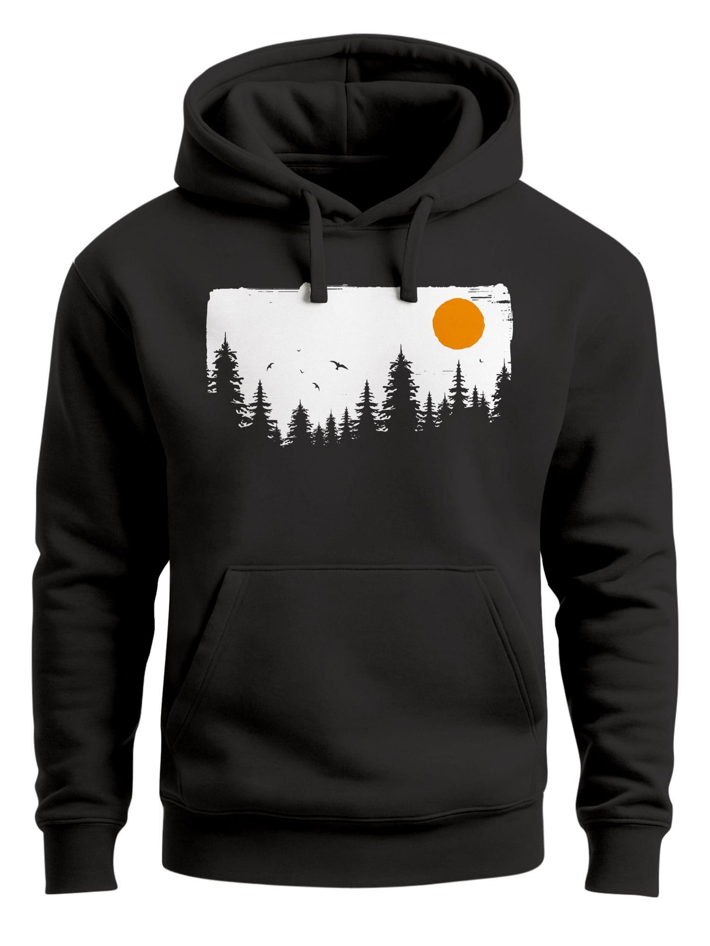 Neverless Sweatshirt 'Forest' in Black: front