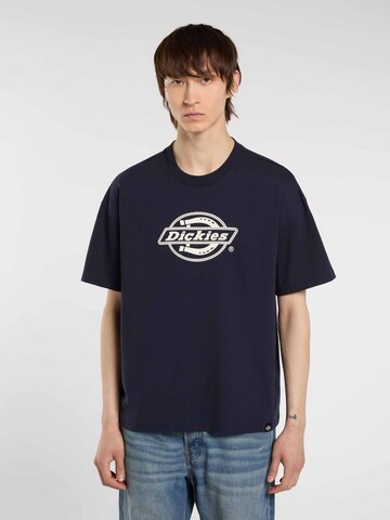 DICKIES - Camisa 'Forth Shaw' em azul: frente