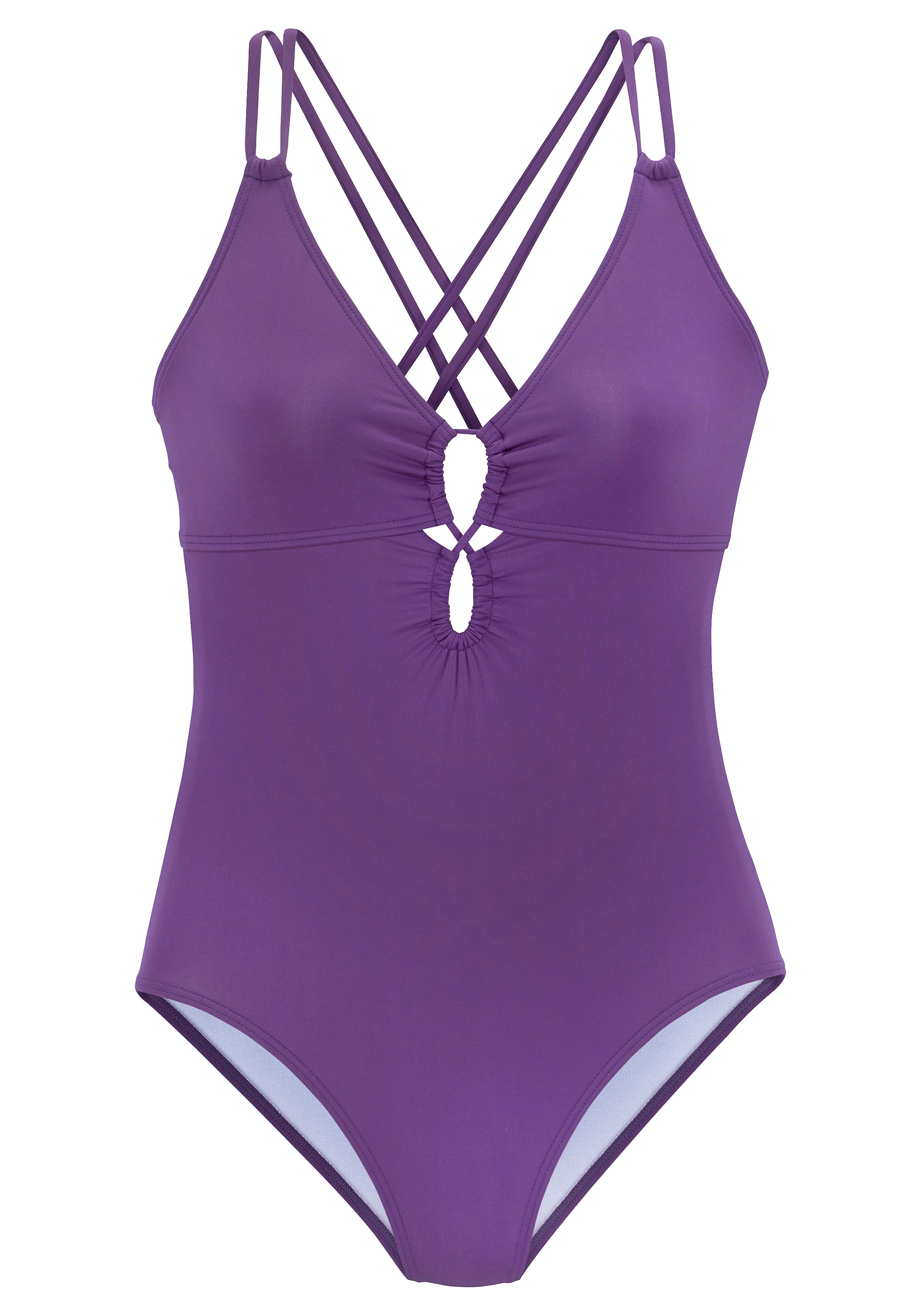 s.Oliver Korzet Jednodielne plavky - Fialová: predná strana