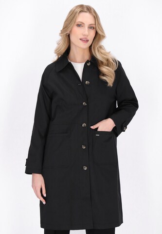 DreiMaster Klassik Between-Seasons Coat 'Classic' in Black: front